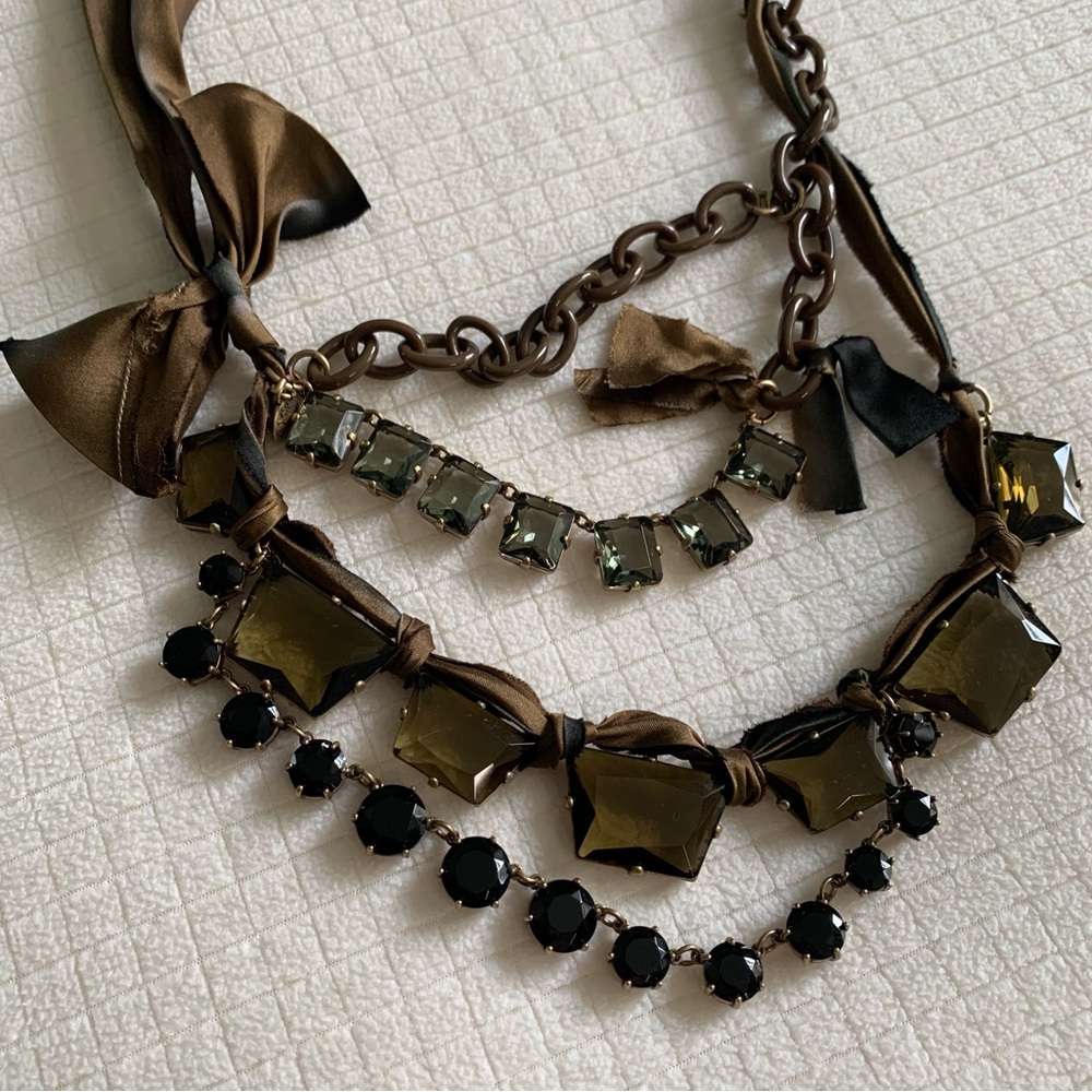 J Crew multi-layer gem necklace - Picture 8 of 14
